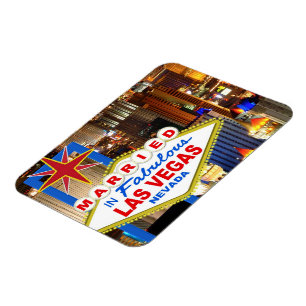 In Vegas geheiratet Kühlschrankmagnet Magnet