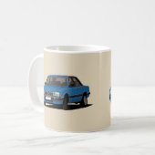 In Verlegenheit bringendes Peugeot 505 - Blau - Kaffeetasse (Vorderseite Links)