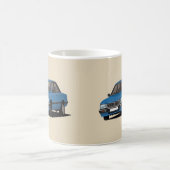 In Verlegenheit bringendes Peugeot 505 - Blau - Kaffeetasse (Mittel)