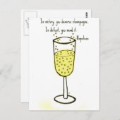 In Victory, you deserve champagner Print by jill Postkarte (Vorne/Hinten)