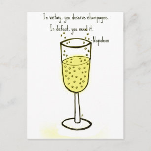 In victory, you deserve champagner print by jill postkarte