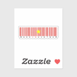 In-Vietnam-Barcode-Flag-Design Aufkleber