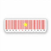 In-Vietnam-Barcode-Flag-Design Aufkleber (Vorderseite)