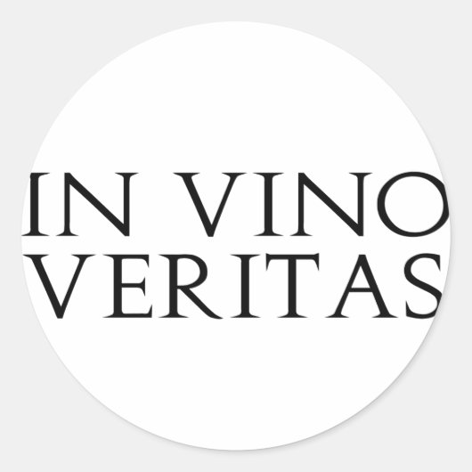 In Vino Veritas Aufkleber (Vorderseite)