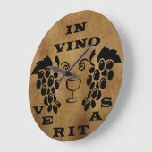 in vino veritas große wanduhr (Winkel)