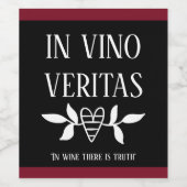 IN VINO VERITAS "In Wine There is true" Weinetikett (Einzelnes Label)