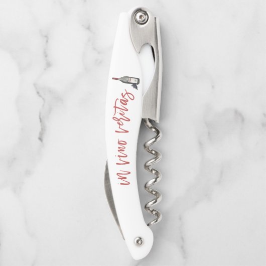 in vino veritas (in wine, wahrheitsgetreu) kellnermesser (Rückseite)