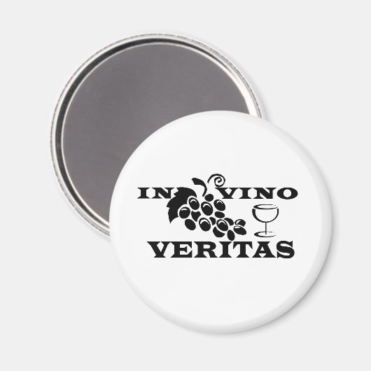 in vino veritas magnet (Vorderseite/Rückseite)