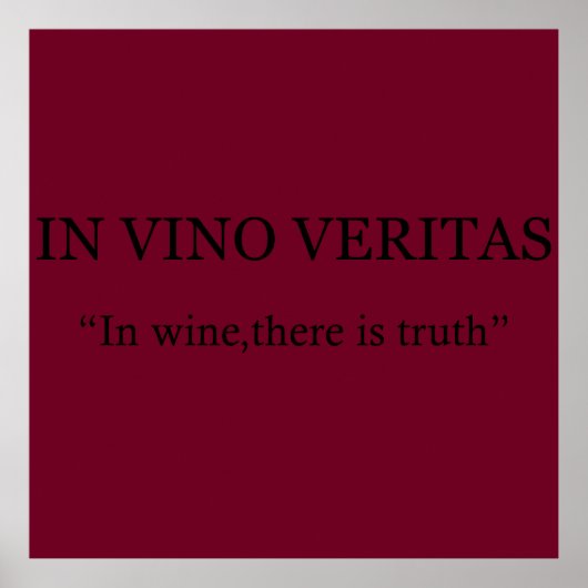 In vino veritas poster (Vorne)