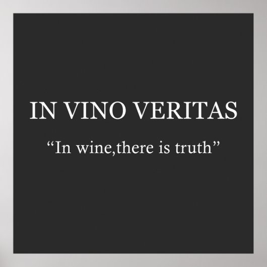 in vino veritas poster (Vorne)