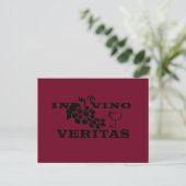 In vino veritas postkarte (Stehend Vorderseite)