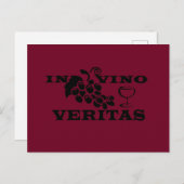 In vino veritas postkarte (Vorne/Hinten)