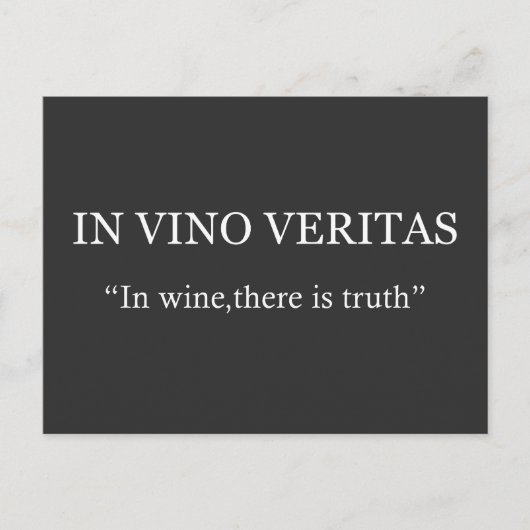 In vino veritas postkarte (Vorderseite)