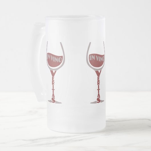 In Vino Veritas Tasse - wählen Sie Stil & Farbe (Vorderseite Links)