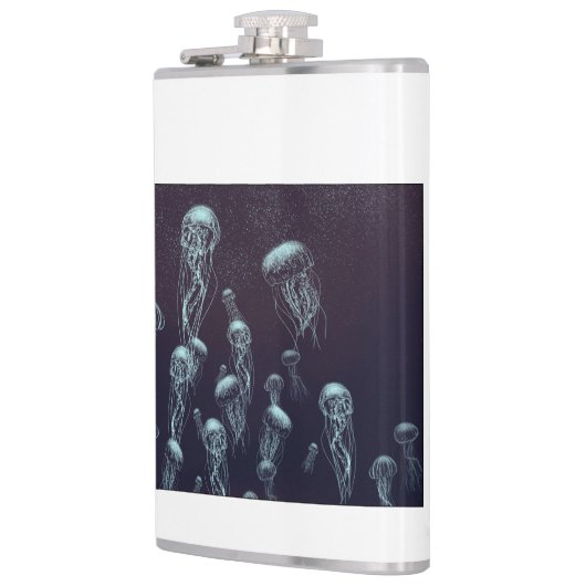 in Vinyl eingeschlagener Flachmann (Links)