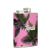 in Vinyl eingeschlagener Flachmann. Tequila. Mädch Flachmann (Rechts)