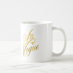 In Vogue Quote Imitate Gold Foil Metallic Mode Kaffeetasse