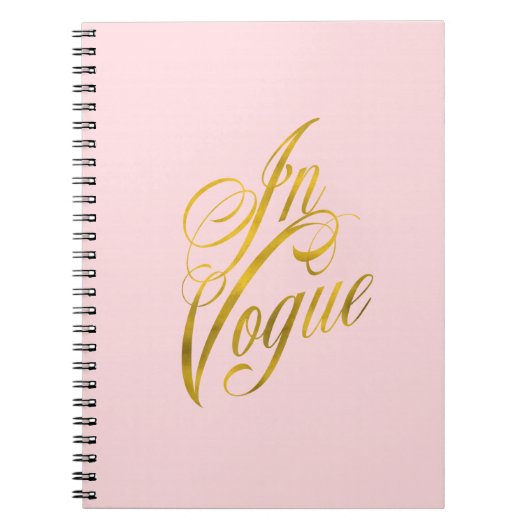 In Vogue Quote Imitate Gold Foil Metallic Mode Notizblock (Vorderseite)