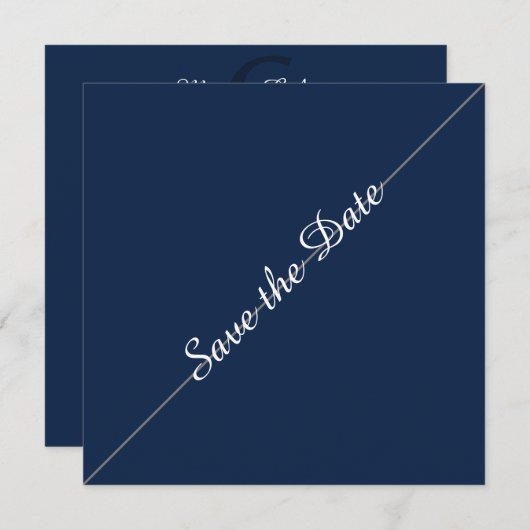 In Vogue Save the Date Minimalistisch (Vorne/Hinten)