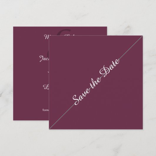 In Vogue Save the Date Minimalistisch (Vorne/Hinten)