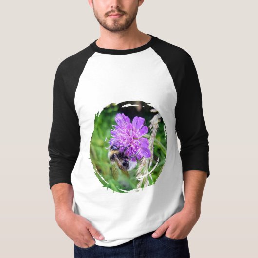In voller Blüte – Basic 3/4 Ärmel Raglanshirt T-Shirt (Vorderseite)