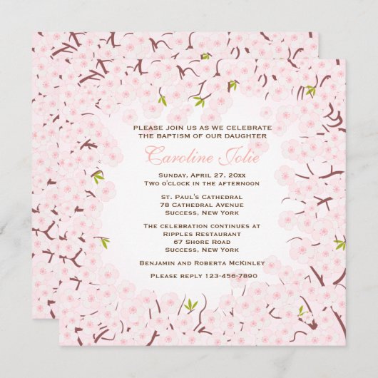 In voller Blüte Einladung (Vorne/Hinten)