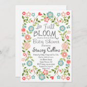 In voller Blütendusche Einladung (Vorne/Hinten)