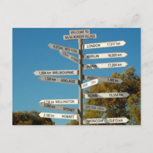 In welche Richtung? Postkarte