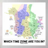 In welcher Zeitzone bist du? (Vereinigte Staaten - Poster (Vorne)