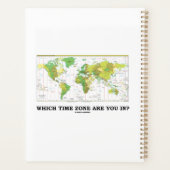 In welcher Zeitzone bist du? Weltkarte Planer (Rückseite)