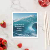 In Wellen des Wandels inspirierende Angebotssteige Serviette (Beispiel)