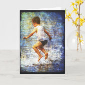 In Wellen springen Karte (Gelbe Blume)