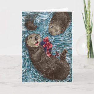 In West Coast Christmas: Otters Feiertagskarte