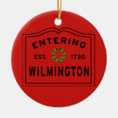 In Wilmington MA Weihnachten Keramik Ornament (Vorne)