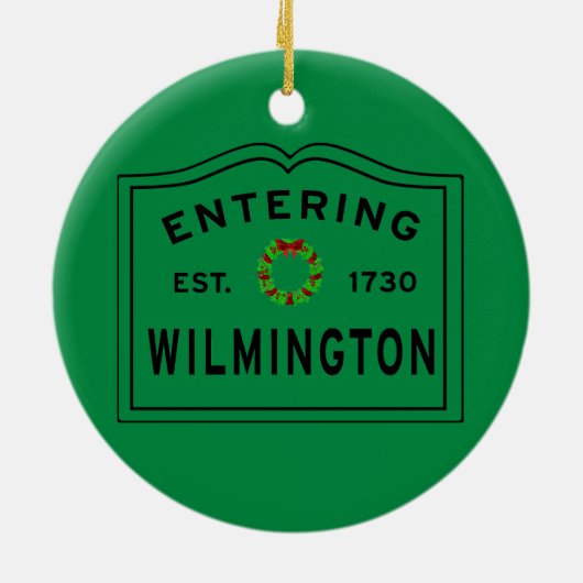 In Wilmington MA Weihnachten Keramik Ornament (Hinten)