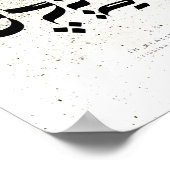 IN WIRKLICHKEIT ,Jiddisch Slang , Hebräische Kalli Poster (Ecke)