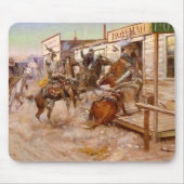 In Without Knocking, 1909 von Charles M Russell Mousepad (Vorne)