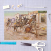 In Without Knocking, 1909 von Charles M Russell Seidenpapier (Handwerk)