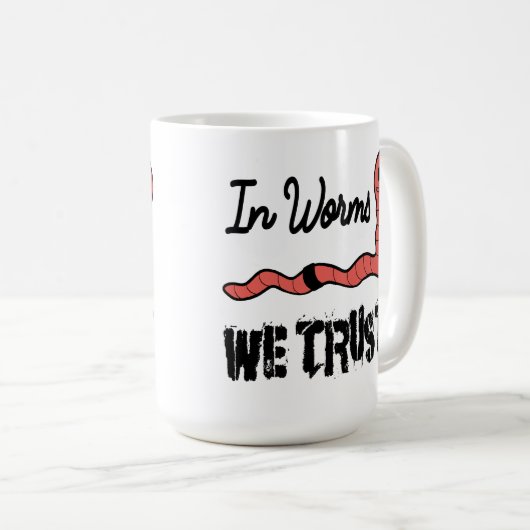 In Worms We Trust Kaffeetasse (VorderseiteRechts)