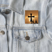 In Wrought-iron Cross ist Fence Button (Beispiel)