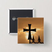 In Wrought-iron Cross ist Fence Button (Vorne & Hinten)