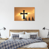 In Wrought-iron Cross ist Fence Leinwanddruck (Insitu (Schlafzimmer))