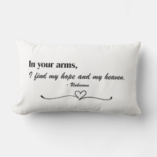 "In Your Arms" Kissen mit Liebesbotschaft