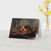 In Zeit der Gefahr, c. 1897 von Edmund Leighton Karte (Gelbe Blume)