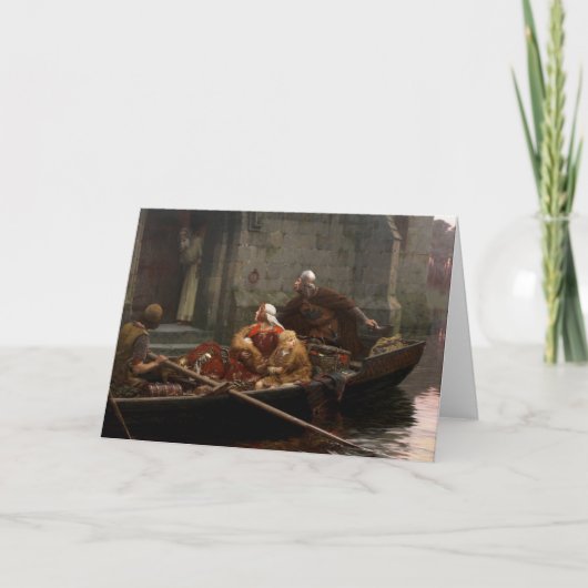 In Zeit der Gefahr, c. 1897 von Edmund Leighton Karte (Vorderseite)