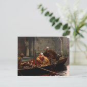 In Zeit der Gefahr, c. 1897 von Edmund Leighton Postkarte (Stehend Vorderseite)