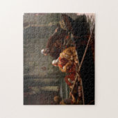 In Zeit der Gefahr, c. 1897 von Edmund Leighton Puzzle (Vertikal)