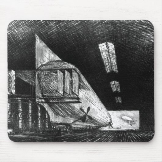 In Zeppelin Shed, Leipzig - Joseph Pennell Mousepad (Vorne)