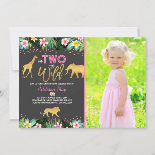 In zwei die wilden einladung (Vorderseite)