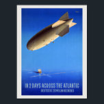 In zwei Tagen auf der anderen Seite des Atlantiks Poster<br><div class="desc">Vintage Reiseplakat aus Deutschland. In zwei Tagen über den Atlantik. Veröffentlicht 1935. Bitte beachten Sie, dass unsere Plakate hochwertige Reproduktionen sind, die auf beruflichen, hochauflösenden Scans des Originals basieren. Bei unserem manuellen Retuschierprozess werden keine Filter verwendet, die Originaldetails oder Texturen entfernen, die Sie in den Originaldrucken gewollt haben. Alle Details...</div>